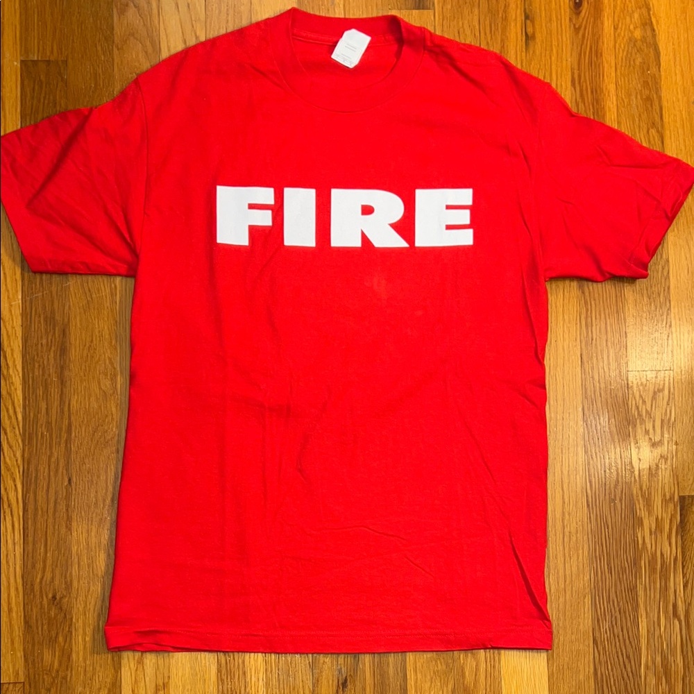 Alstyle Red Tee with Bold Print
